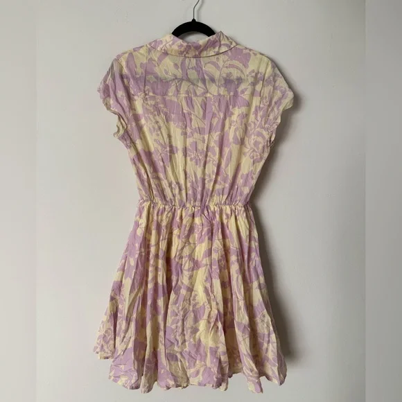 Kariella Cute Floral Preppy Spring Collared Button Up 100% Cotton Dress - Picture 10 of 12